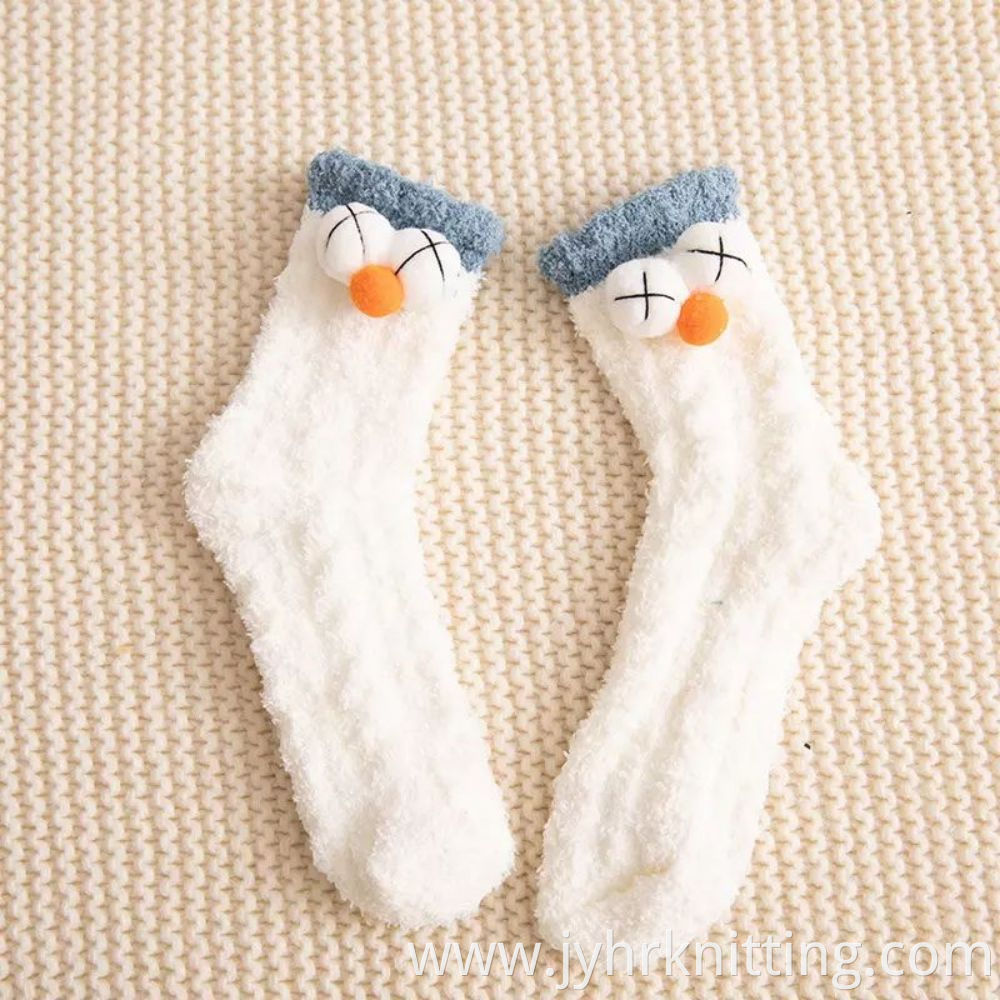 Coral Velvet Fluffy Socks